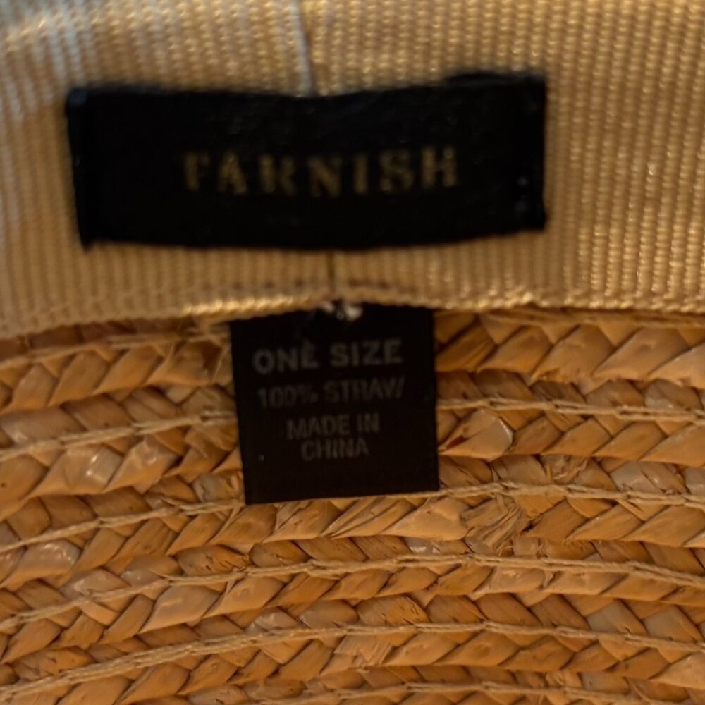 Straw Boating Hat with Ribbon - Picture 4 of 4